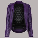 Purple leather Jacket