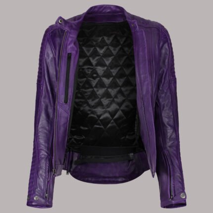 Purple leather Jacket