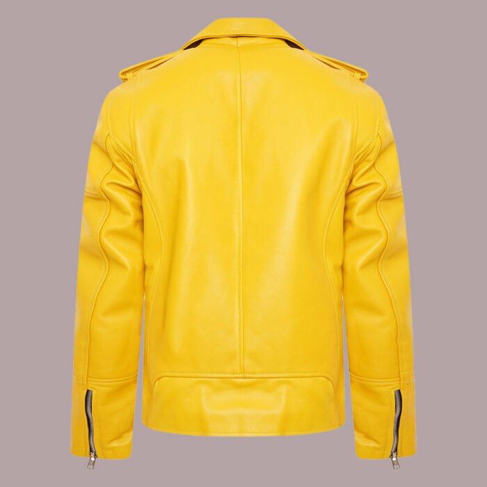 leather jacket yellow