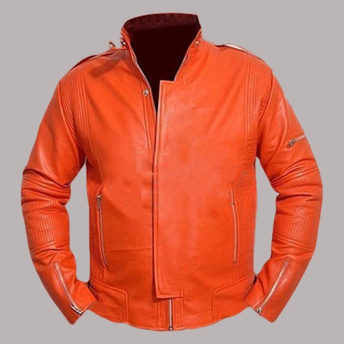 orange racer jacket