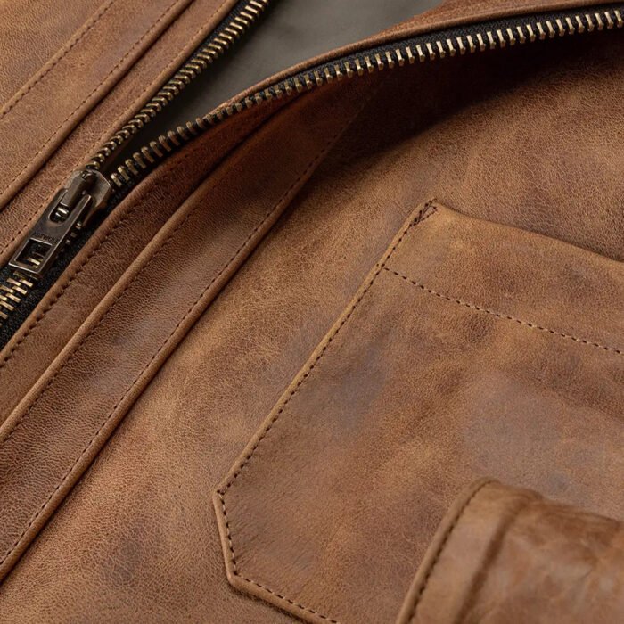 Brown Leather Western Jacket