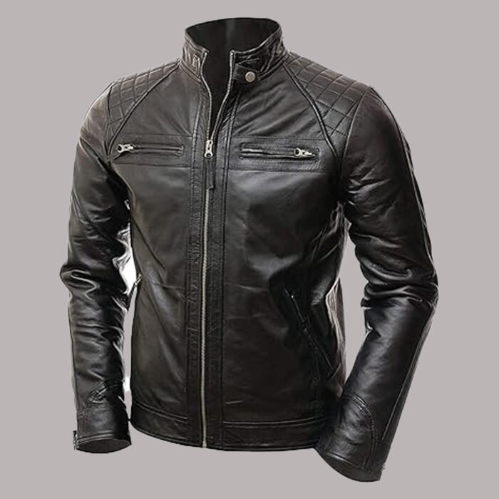 Cafe racer leather jacket