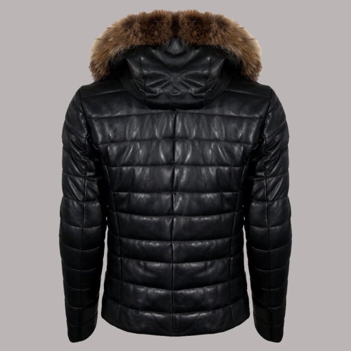 Leather Puffer Jacket Sheep Skin Genuine Leather For Men and women