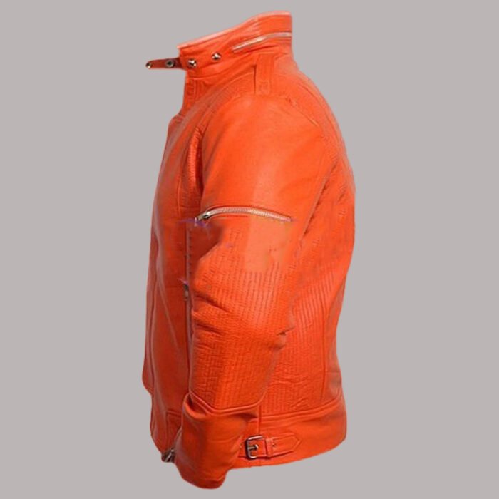 orange racer jacket