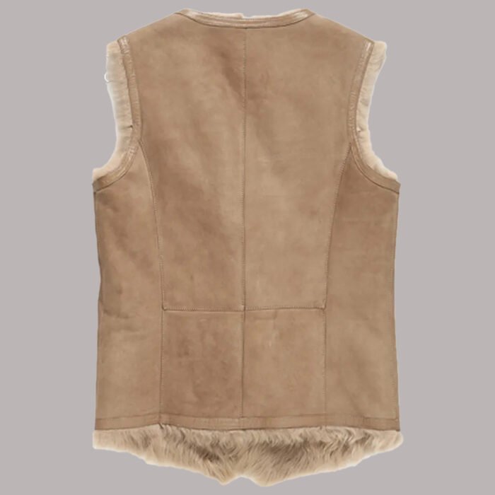 Back view of Men's Sheepskin Vest