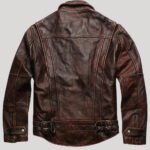Genuine Cowhide Leather Biker Jacket For Men