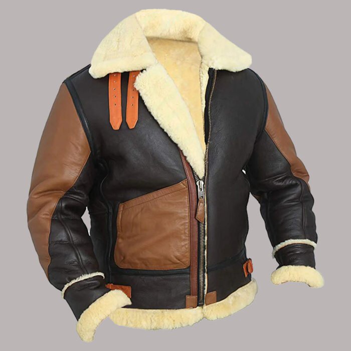 Side View of Fur Bomber Jacket