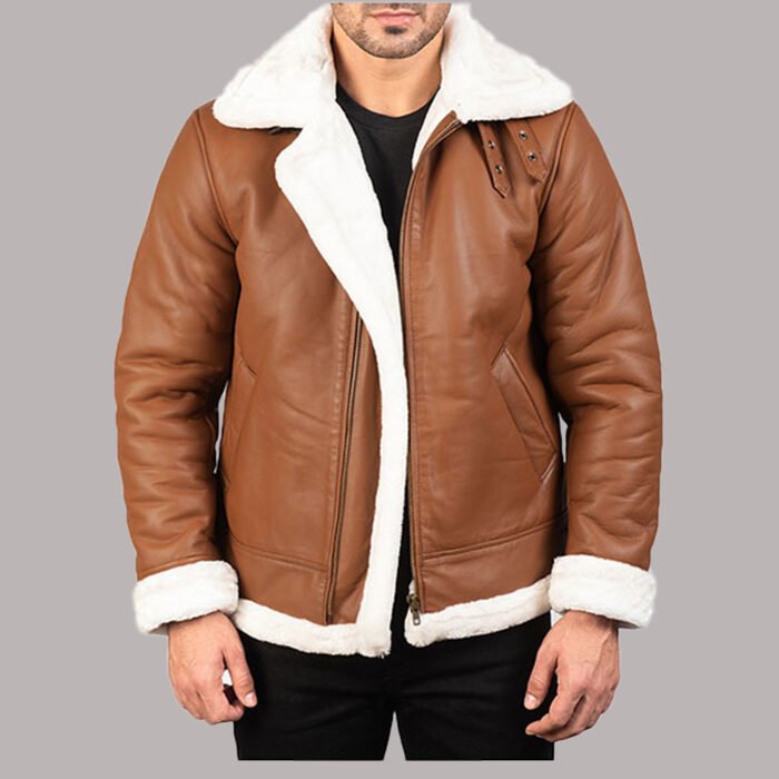 Sherpa Lined Shearling Leather Jacket