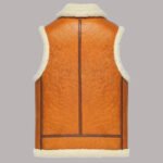 Back view of Leather Fur Vest