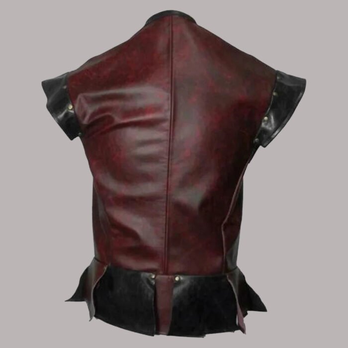 Back view of Leather Jerkin Vest