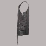 side view of viking leather vest