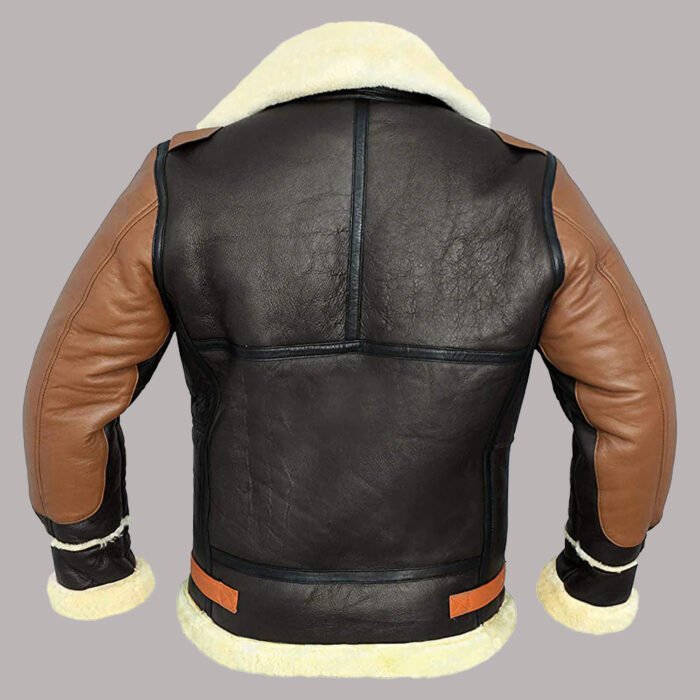 Back View of Fur Bomber Jacket