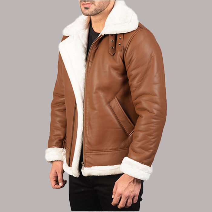 Sherpa Lined Shearling Leather Jacket