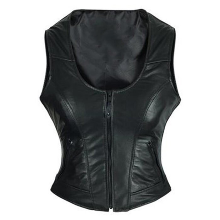 Womens Leather Motorcycle Vest