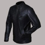 Side View of Vintage Mens Leather Jacket