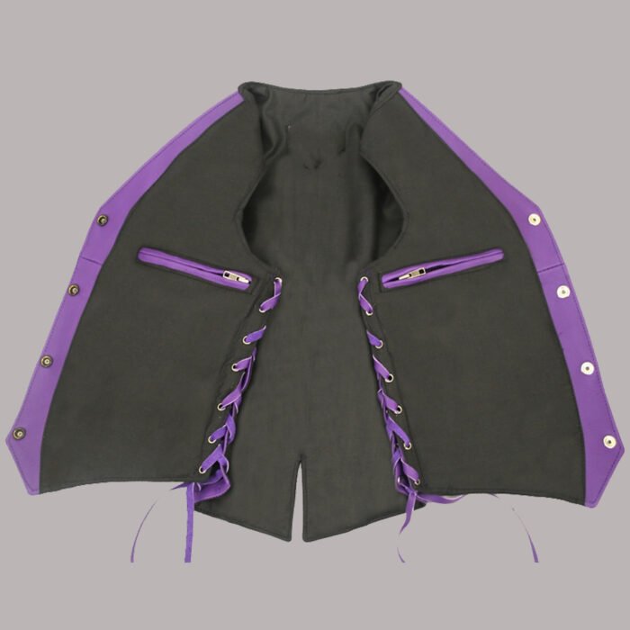 Inner view of Purple Leather Vest