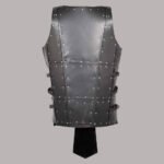 Back view of viking leather vest