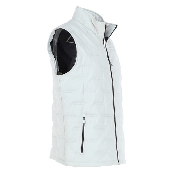 Mens White Leather Vest