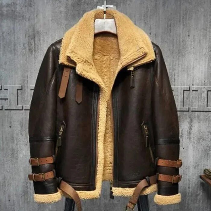 Brown Shearling Leather Jacket