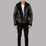 Bomber Black Leather Jacket