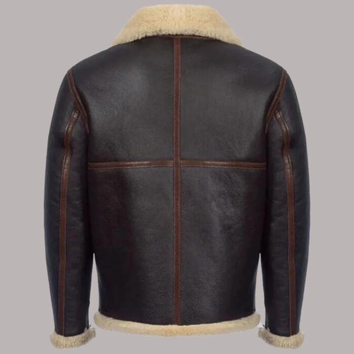 Shearling Leather Jacket Brown