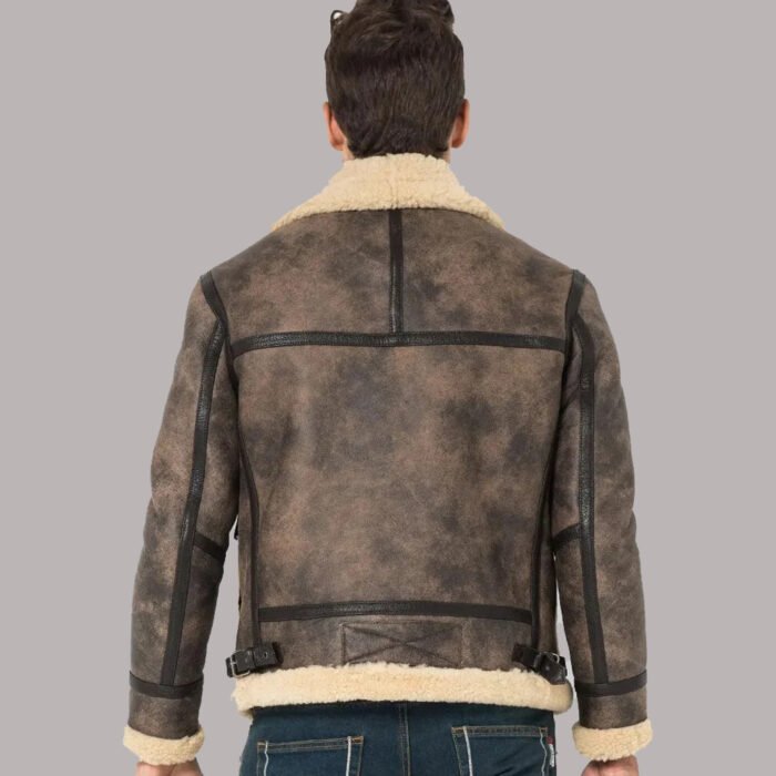 Classic B-3 Sheepskin Leather Bomber Jacket