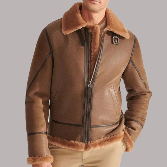 Shearling Brown Leather Jacket