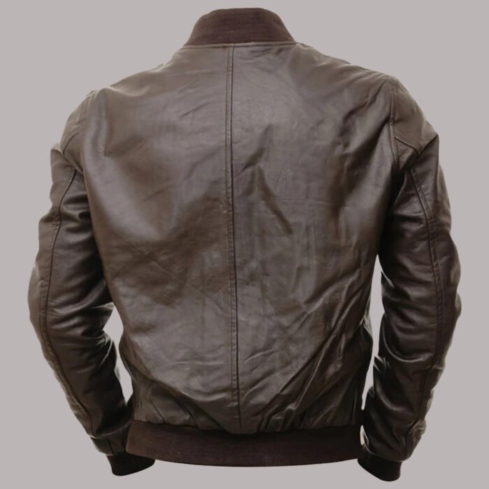 Bomber Jacket Brown Leather