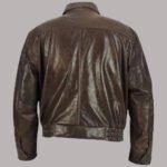 Military Leather Bomber Jacket