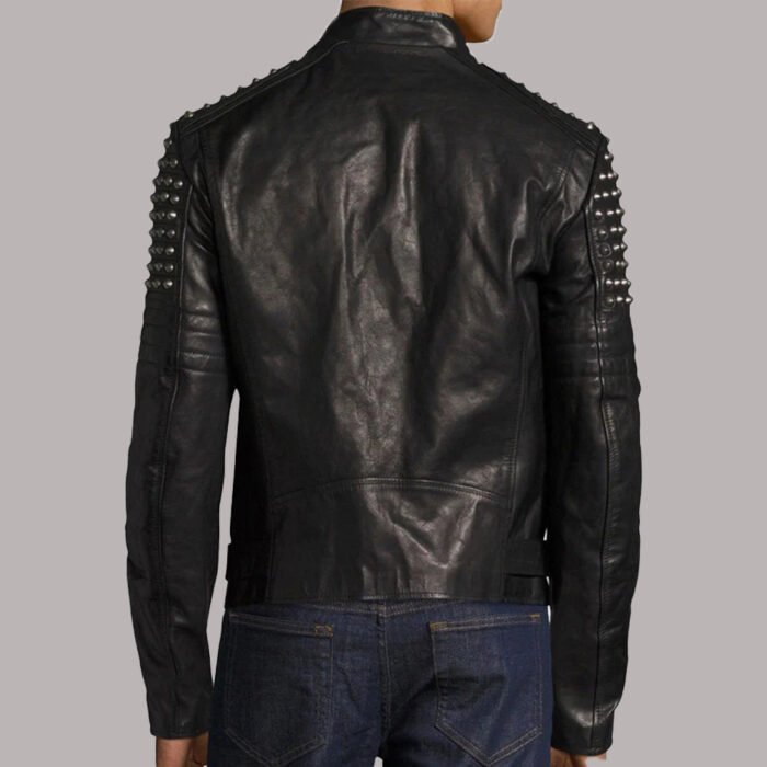 Studded Leather Jacket Mens