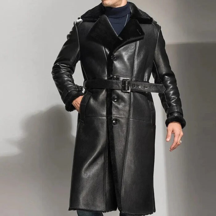 Leather Trench Coat For Men