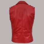 Leather Vest Red