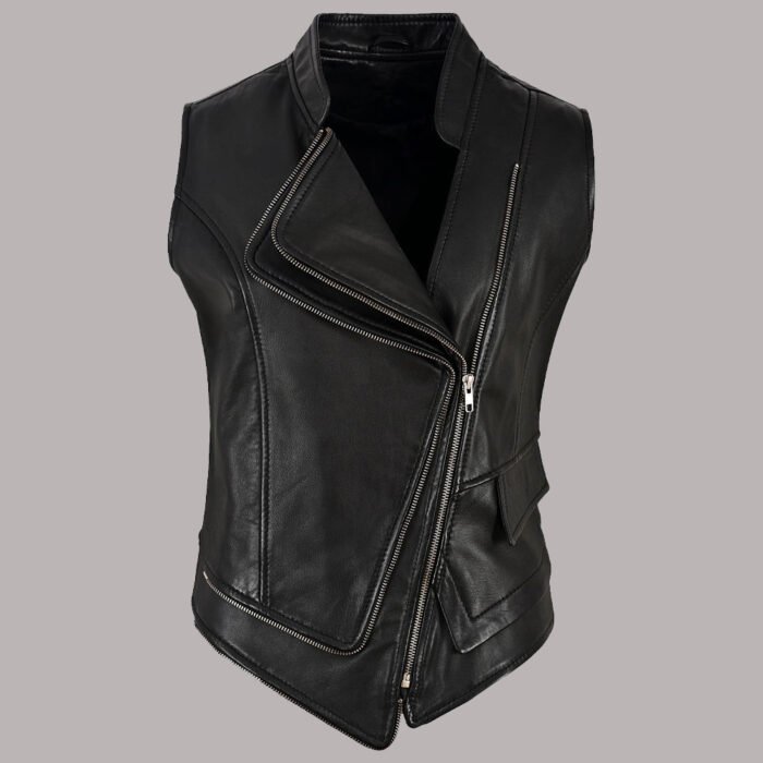 Womens Leather Riding Vest