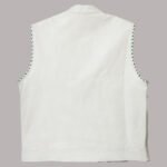 White Leather Vest Womens