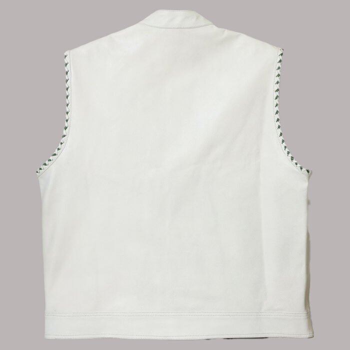 White Leather Vest Womens