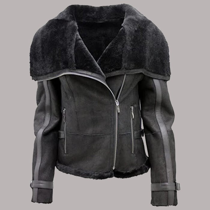 Short Crop Leather Jacket