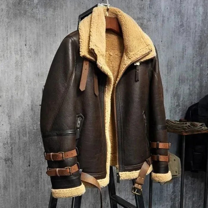 Brown Shearling Leather Jacket