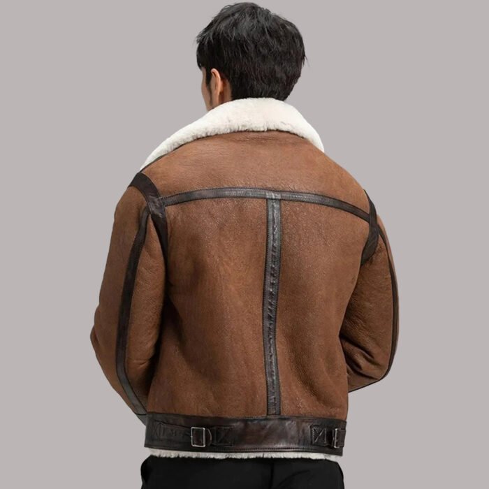 Leather Shearling Jacket Mens