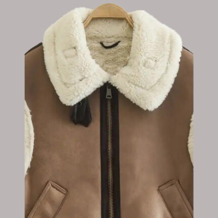 Front View Of Leather Winter Vest