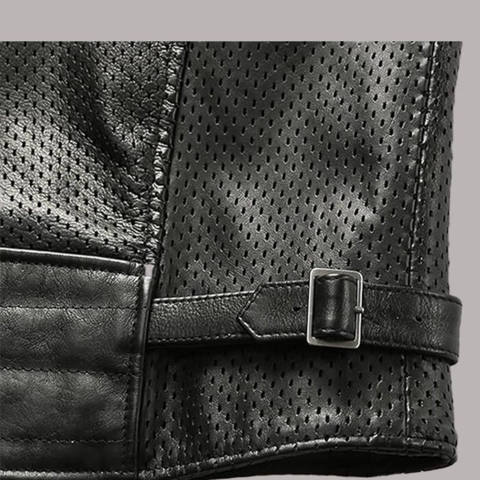 perforated leather vest