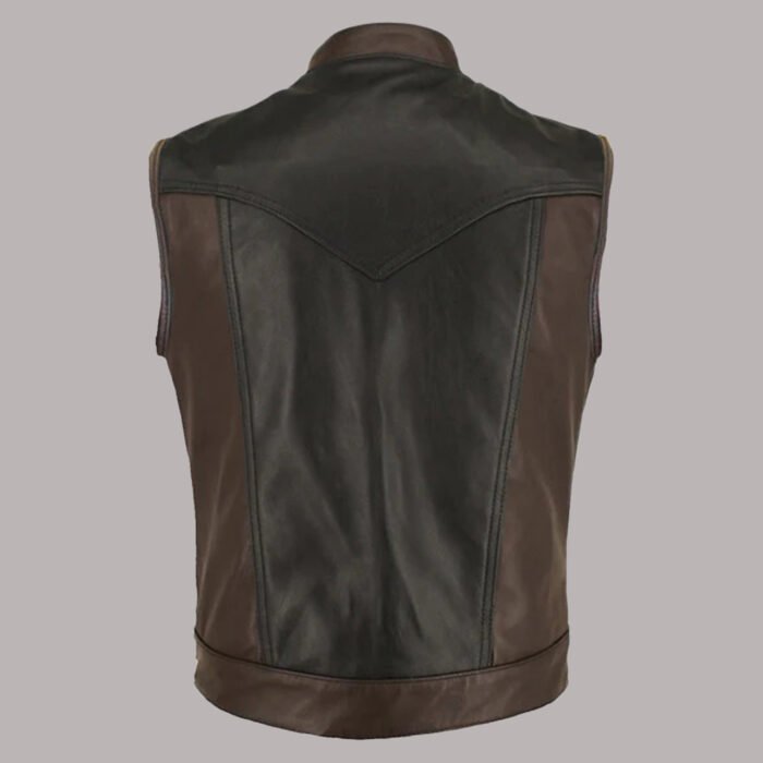 Brown Leather Vest Mens