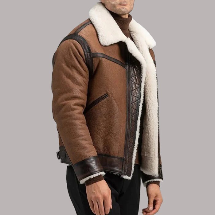 Leather Shearling Jacket Mens