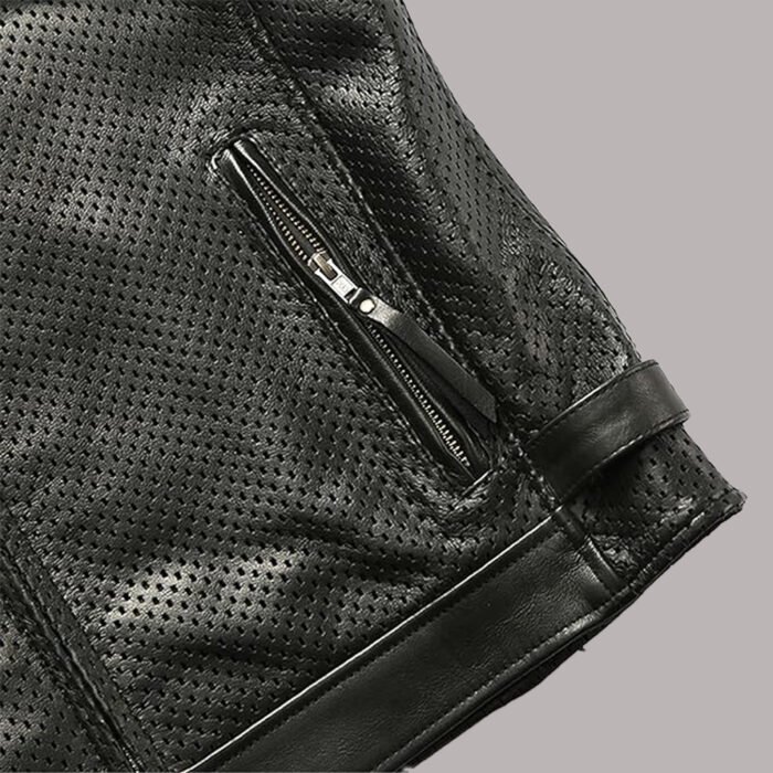 perforated leather vest