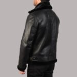 Bomber Black Leather Jacket