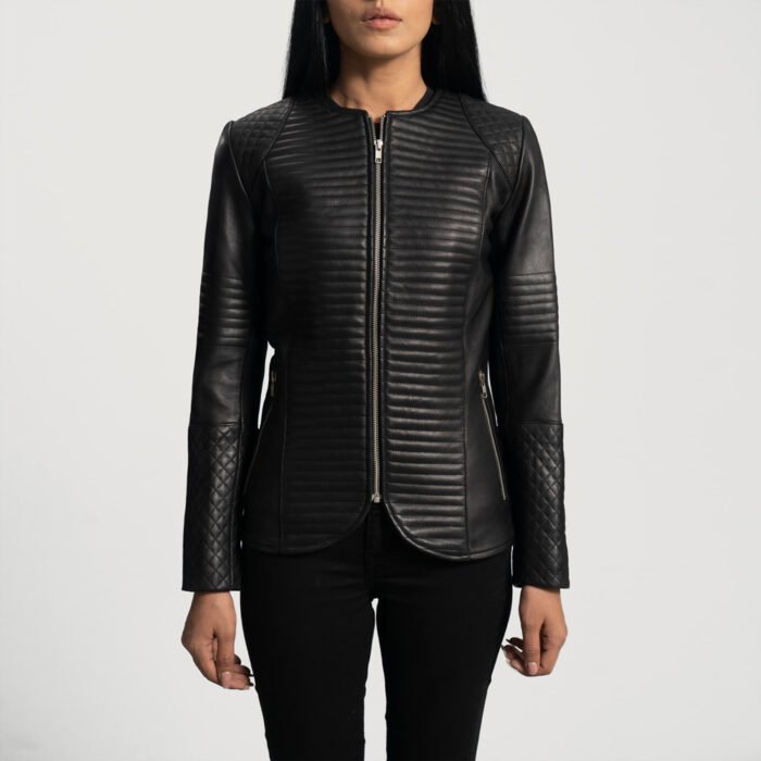 Black Quilted Leather Jacket