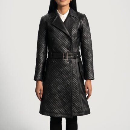 Leather Trench Coat For Women