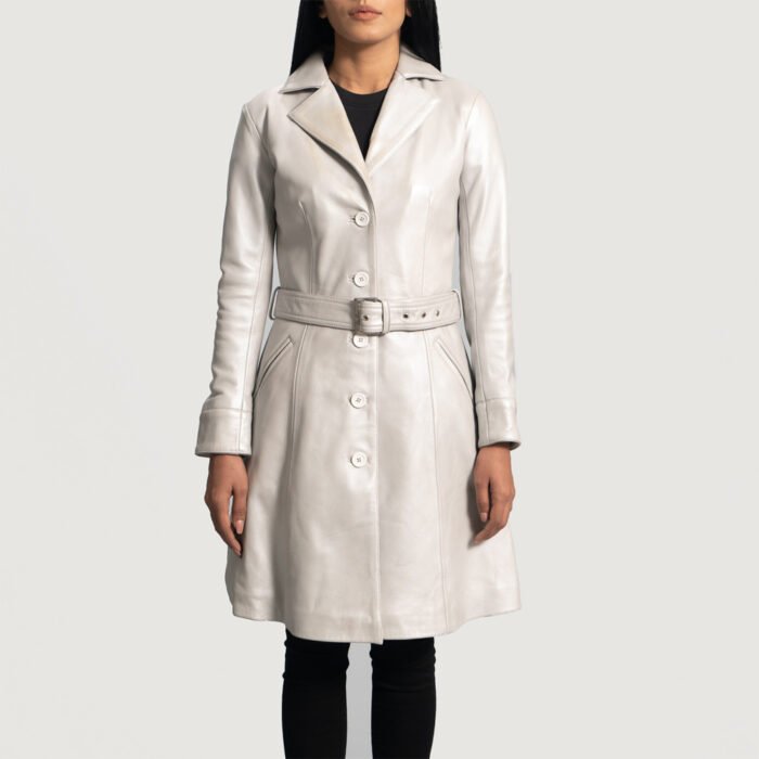 Women's Leather Trench Coat