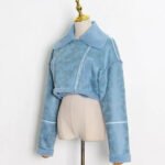 Cropped Faux Leather Jacket