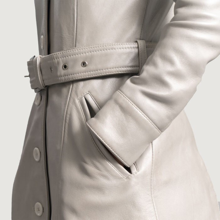 Women's Leather Trench Coat