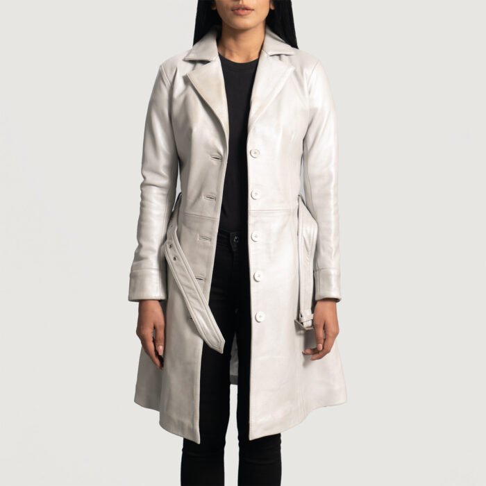 Women's Leather Trench Coat